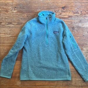 Patagonia Women's Teal Zip-Up Sweater